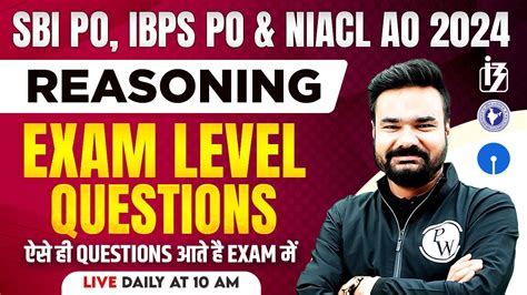 Ibps Po Sbi Po Niacl Ao Reasoning Most Expected Questions