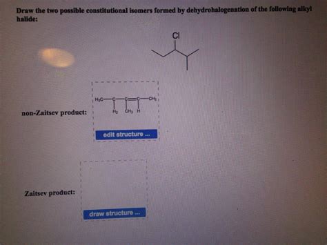 Solved Draw The Two Possible Constitutional Isomers Formed Chegg