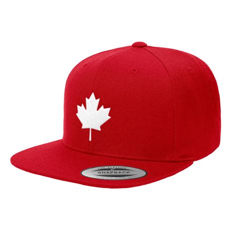 Canada Maple Leaf Flag Premium Snapback Canadian Hat 6089m Official