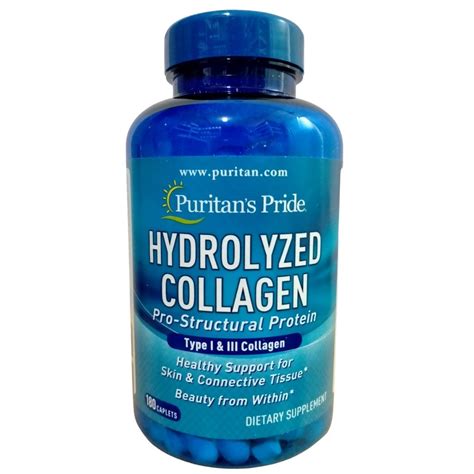 Puritan S Pride Hydrolyzed Collagen 4000mg 180 Caplets Shopee