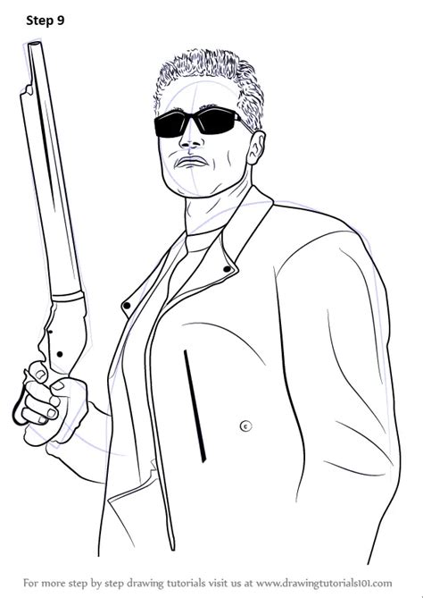 Learn How to Draw Arnold Schwarzenegger as The Terminator (Characters ...