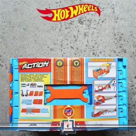 Promo Hot Wheels Track Builder Race Crate Roll Out Raceway Hotwheels Jalur Diskon Di