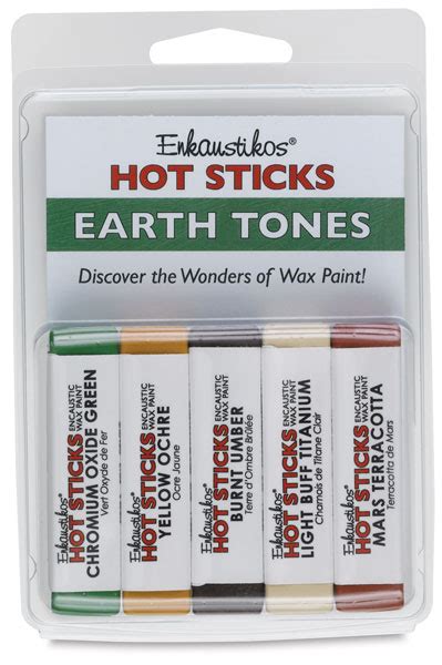 Enkaustikos Hot Sticks Encaustic Paints Earth Tones Set Of Colors Ml Sticks Blick Art