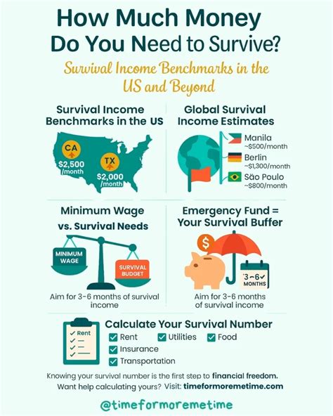 how much money do you need to survive