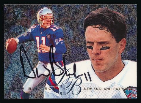 Drew Bledsoe Signed Patriots Fleer Flair Preview Football Card