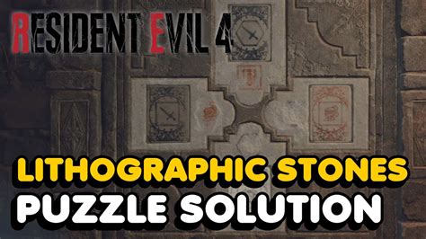 Resident Evil Remake Lithographic Stones Puzzle Solution Chapter