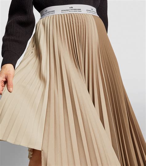 Womens Rokh Brown Layered Pleated Midi Skirt Harrods CountryCode