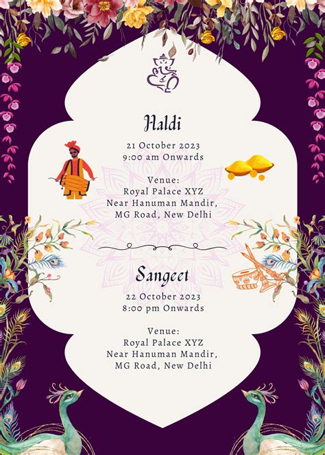Ganesh ji Wedding Invitation card - Shaadi Vibes