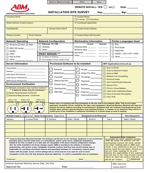 Free Site Survey Forms In Pdf Ms Word