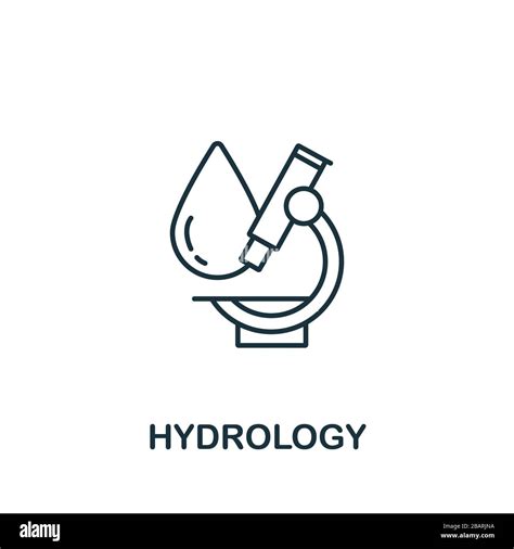 Hydrology icon from science collection. Simple line element Hydrology symbol for templates, web ...