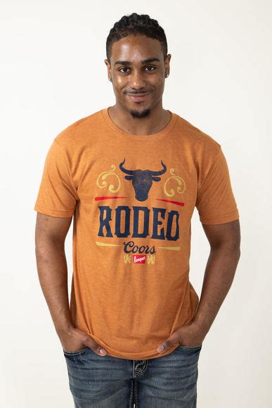 Brew City Coors Banquet Bull Rodeo T Shirt For Men In Orange 14870 8 Glik S