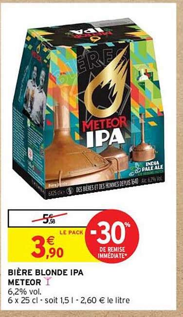 Promo Bière Blonde Ipa Meteor chez Intermarché iCatalogue fr