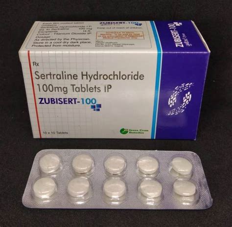 Sertraline Hydrochloride 100 mg |ZUBISERT 100 Tablets|Major depressive ...