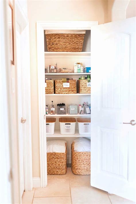 How To Organize Bathroom Closet With Deep Shelves Rispa