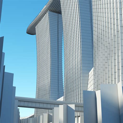 Singapore Marina Bay Sands MBS 3D Model 339 Fbx Obj Max Free3D