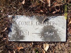 Comer C Baker M Morial Find A Grave