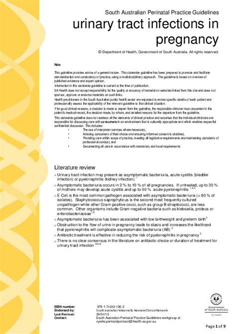 Pdf South Australian Perinatal Practice Guidelines Urinary Tract