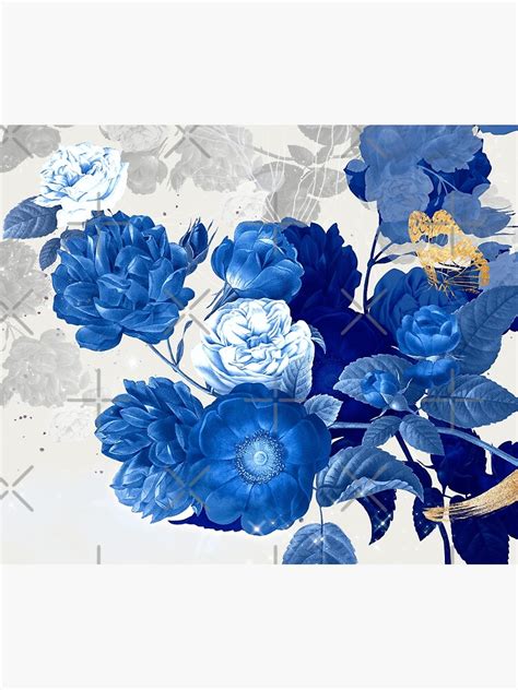 "Abstract Blue Floral Art" Poster for Sale by Niravthacker9 | Redbubble