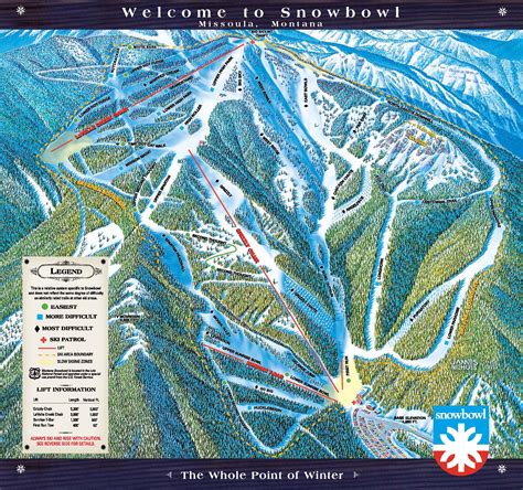 Montana Snowbowl Ski Trail Map - Evaro Montana United States • mappery