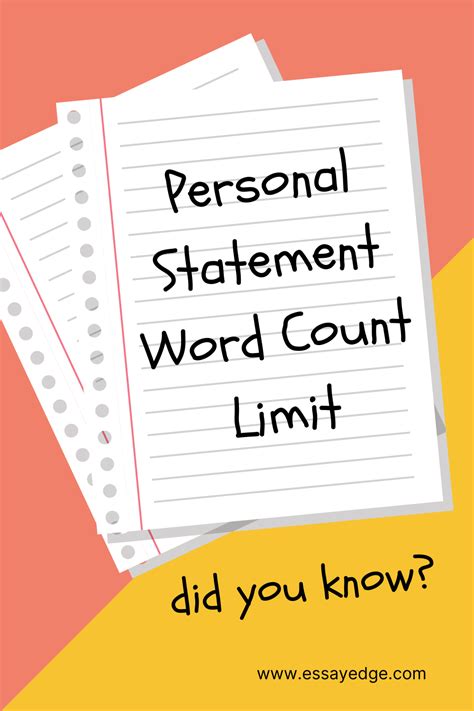 Personal Statement Word Count Limit Personal Statement Words Person