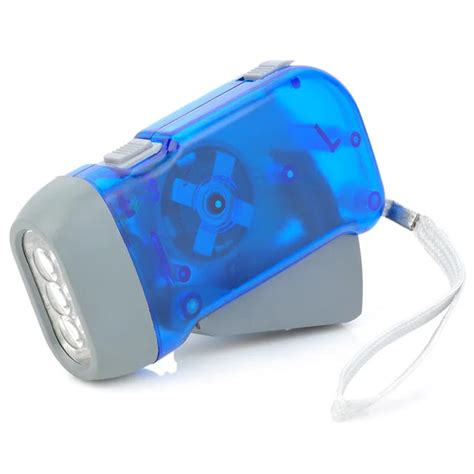 NEW Hand Crank Battery Free Flashlight Camping Lights 3 LEDs Hand ...