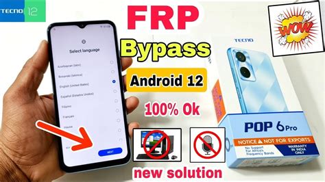 TECNO POP 6 PRO BE8 FRP Bypass Tutorial No PC Needed Android 12