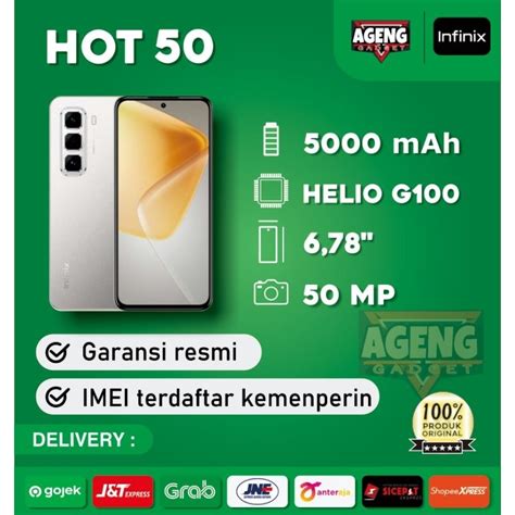 Jual Infinix Hot 50 4G 6 256 Garansi Resmi Original Shopee Indonesia