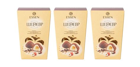 Essen Конфеты Шедевр со сливочной начинкой, целым фундуком и тёмным ...