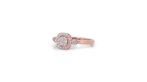 Gia Certificate Total Ct Of Natural Diamonds Kt Pink Gold