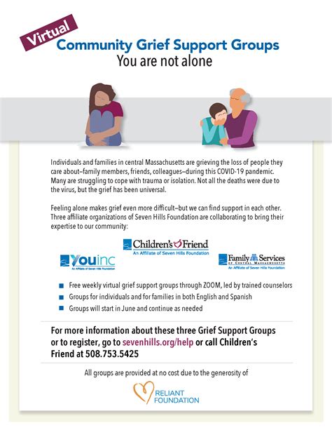 Free Community Grief Support Groups For Individuals Families And Healthcare Workers In Central Ma