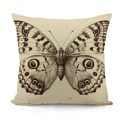 Ulloord Butterfly Throw Pillow Cases Wood Background For Rustic Farm