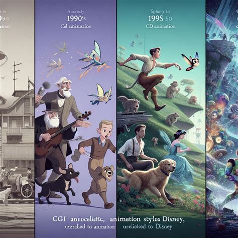 tracing  magic  evolution  disney animation styles