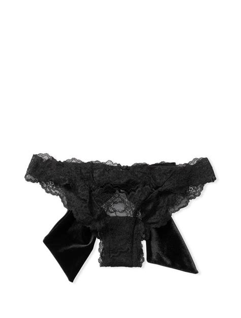 Трусики Victoria's Secret Dream Angels Lace & Velvet Bow Ouvert ...