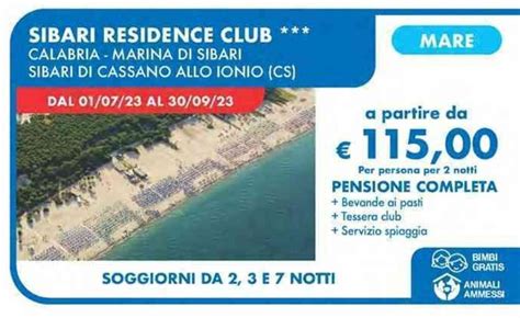 Offerta Sibari Residence Club Calabria Marina Di Sibari Sibari Di