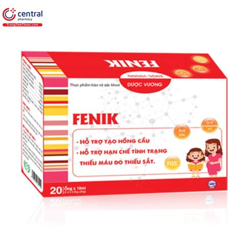 Fenik giúp bổ sung sắt, acid folic và dự phòng thiếu máu do thiếu sắt