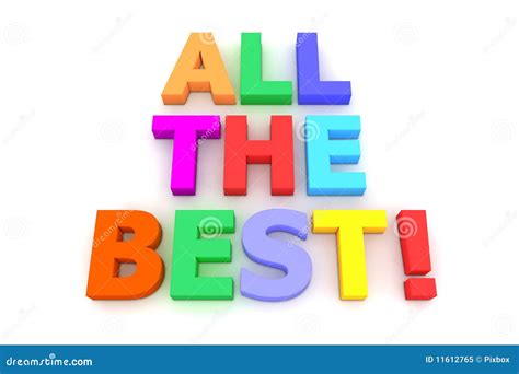 Colourful All The Best! Royalty Free Stock Photo - Image: 11612765