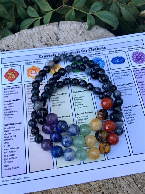 Chakra Stones Crystal Bracelet Chakra Bracelet Healing - Etsy