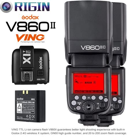 Godox V860II C/V860II N/V860II S TTL GN60 HSS 1/8000s 2.4G Wireless ...