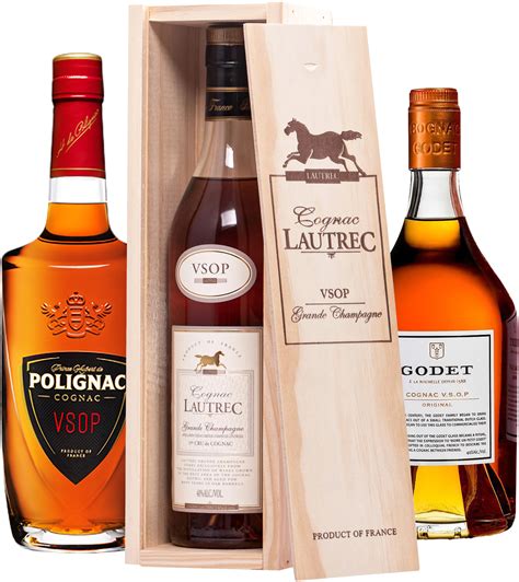 Bundle Lautrec VSOP + Godet VSOP Original + Polignac VSOP - Cognac ...