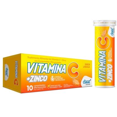 Vitamina C Zinco Daaz Comprimidos Efervescentes Bemol Farma