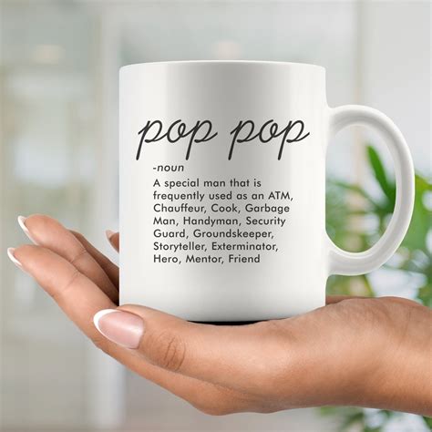 Pop Pop Mug Pop Pop Definition Mug Dad T Idea Funny Mug Etsy