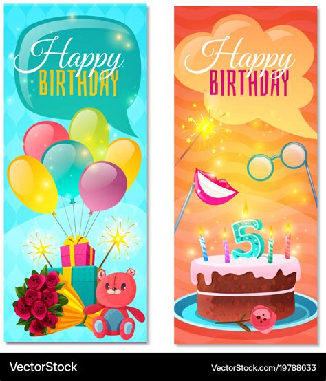 Happy Birthday Banner Vertical - Birthday Banner