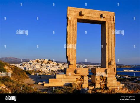 Greece Cyclades Island Of Naxos City Of Hora Naxos The Portico Of