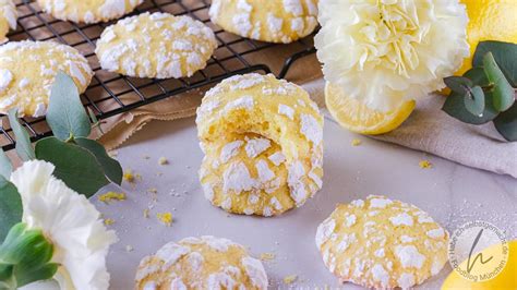 Zitronenkekse Lemon Crinkle Cookies Selbstgemacht Der Foodblog