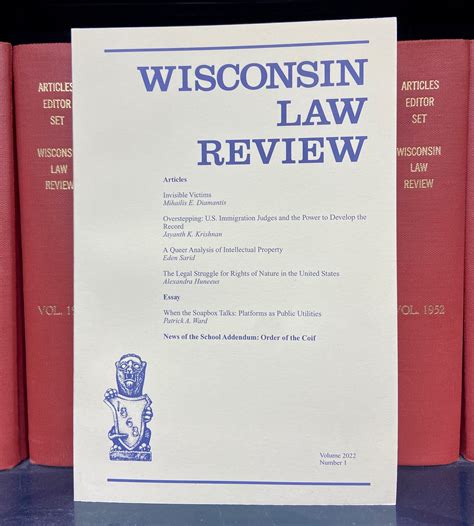 Wisconsin Law Review On Twitter Volume Number Is Now