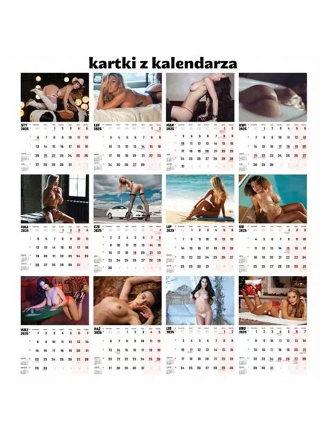 Kalendarz ścienny 2025 Nagie Sexy Hot Girl Panie Kobiety Playboy Prezent A4