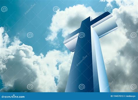 Cross Over Heaven Stock Illustration Illustration Of Holy 19457013