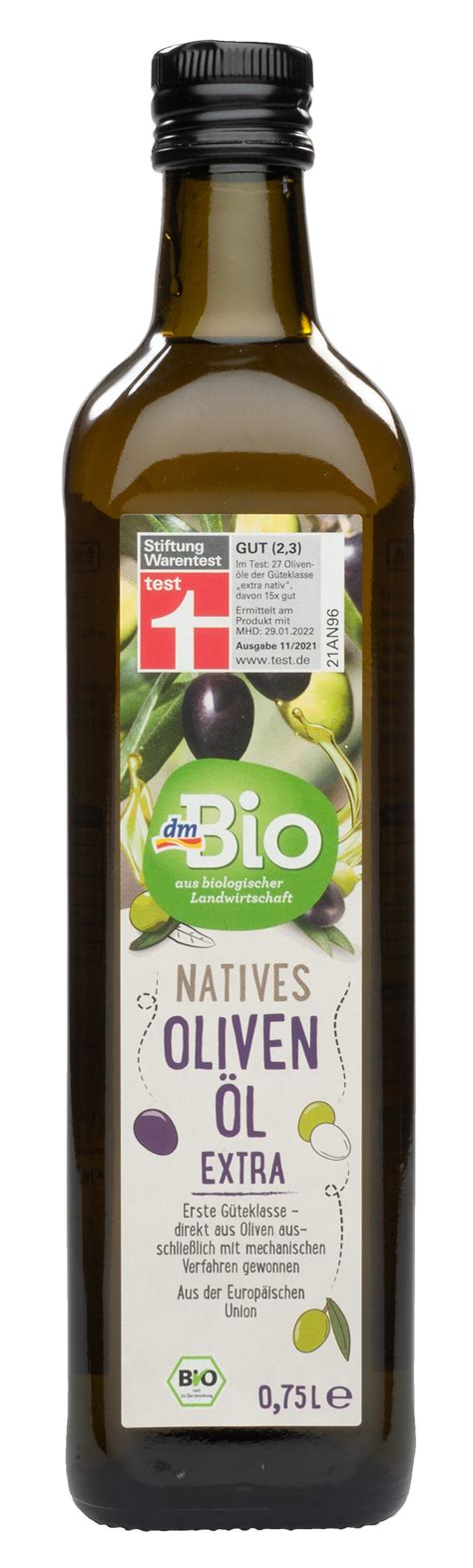 Test dmBio Natives Olivenöl extra Bio Stiftung Warentest