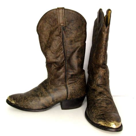 Tony Lama Men's Grey Boots | Depop