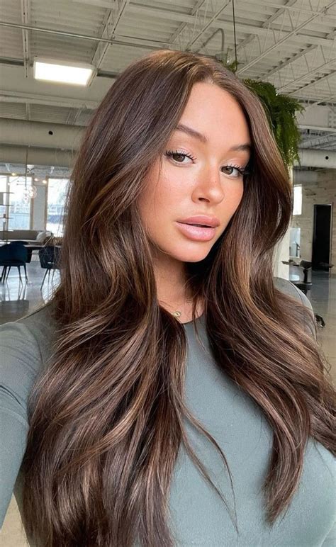 Brunette Hair With Highlights Brunette Balayage Hair Hair Color Balayage Brunette Hair Color